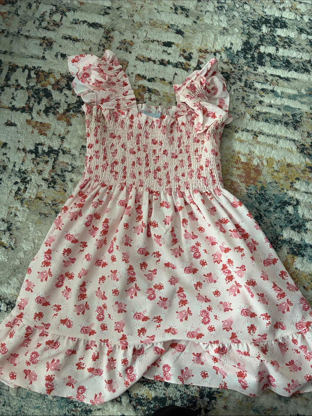 Hill House Home Nap Dress Pink Floral Smocked Sundress
